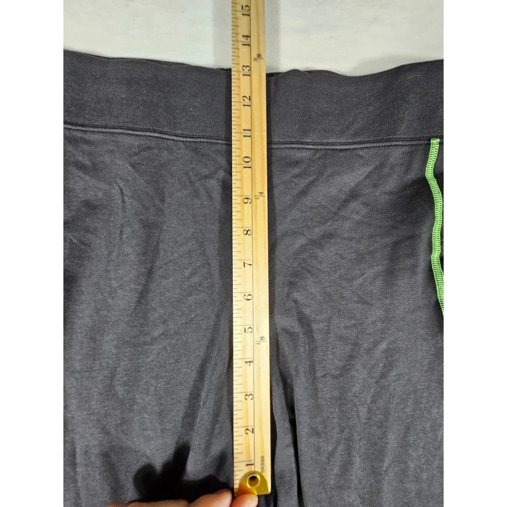 NWT Nike Tight Fit Regular Length Women Black Neon‎ Green Swoosh Legging Size 1X